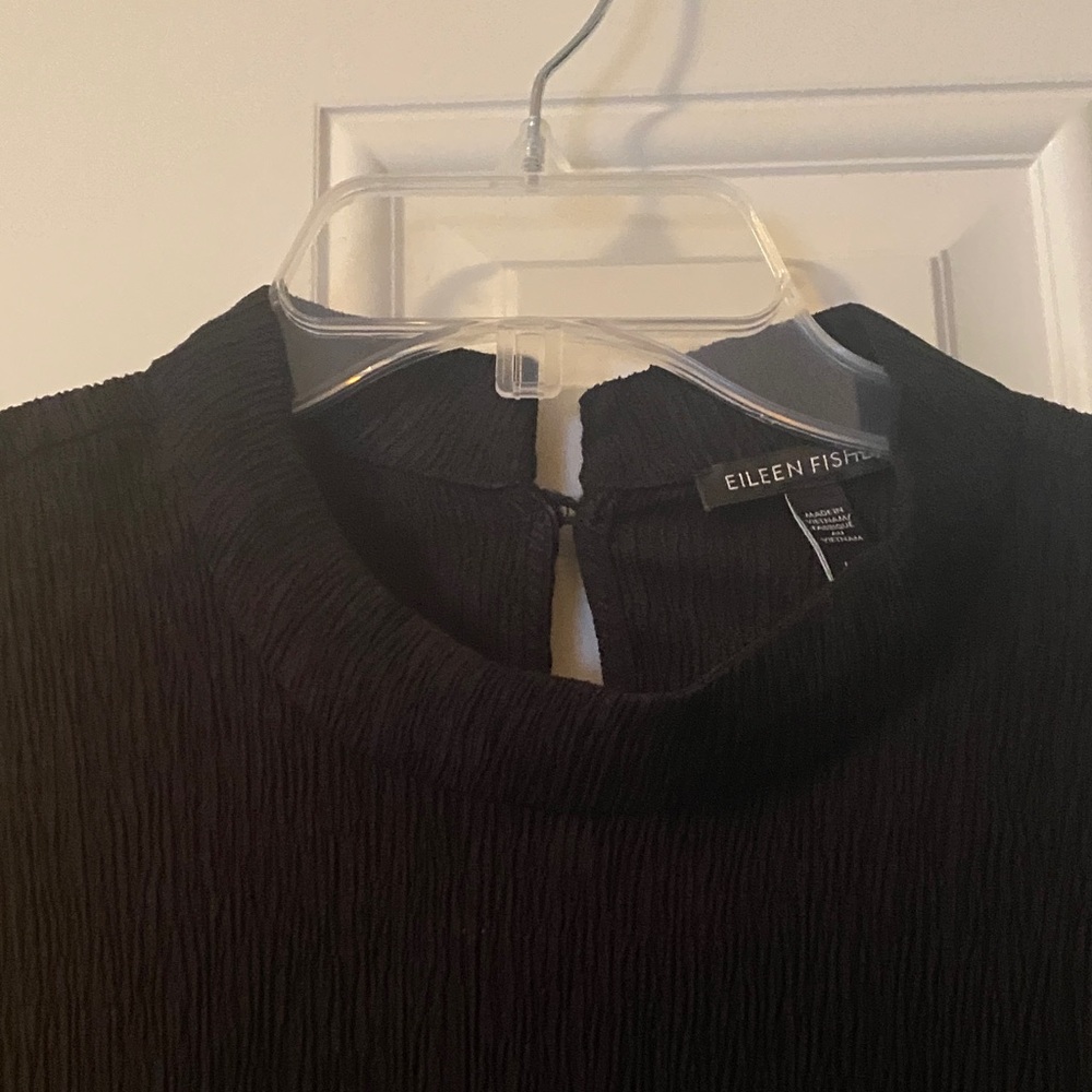 Eileen Fisher Black Sleeveless Mini Dress - Picture 2 of 5